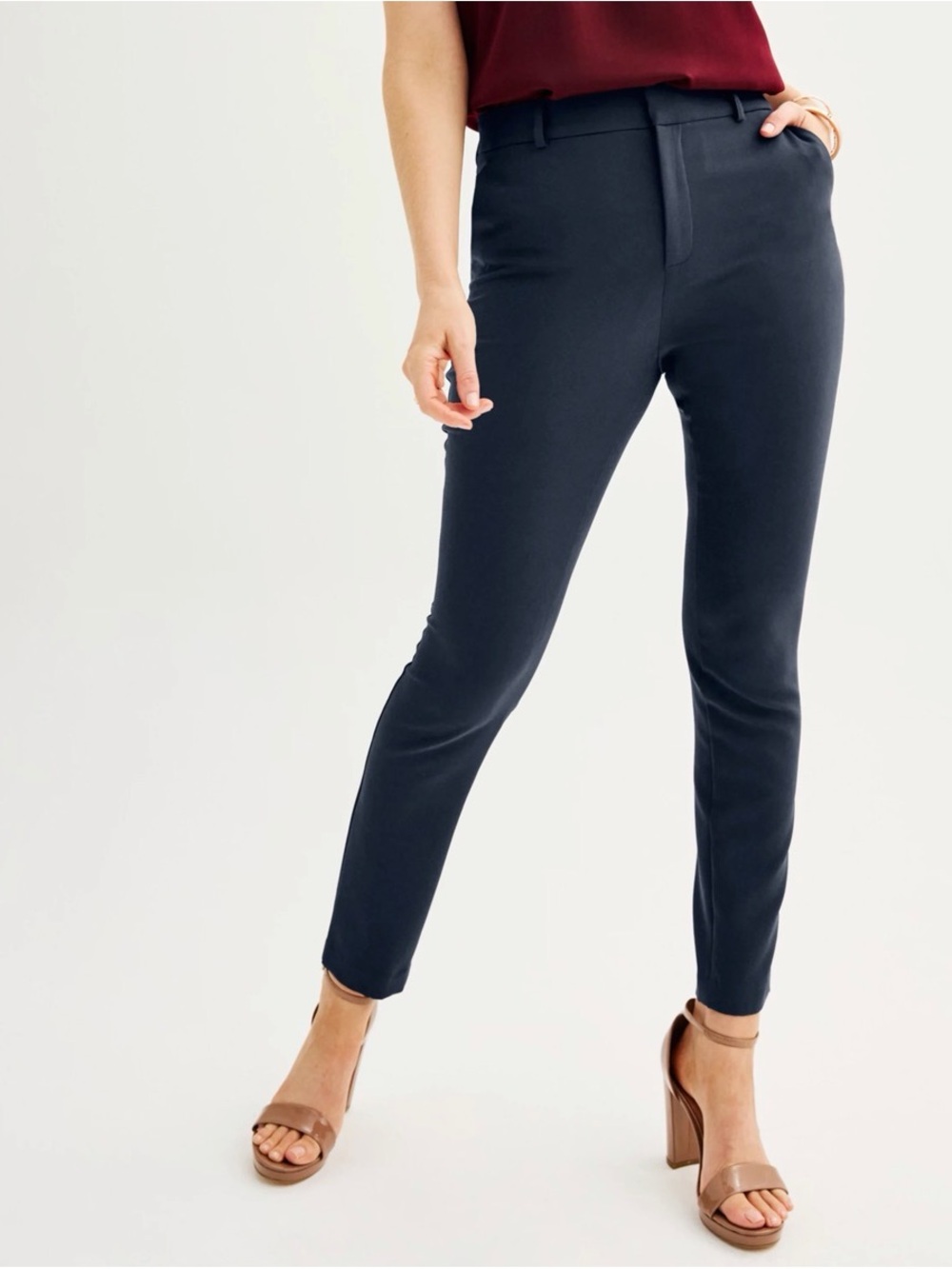 Women’s Nine West Magic Fit Skinny Pants in Navy - 12